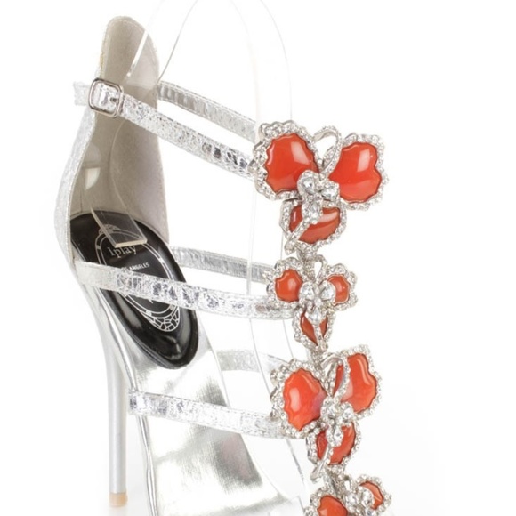 👠RHINESTONE HIGH HEEL PLATFORM STILETTO SHOES - Picture 5 of 5